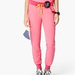 Figs Zamora Jogger Scrub Pants: Neon Pink Limited Edition